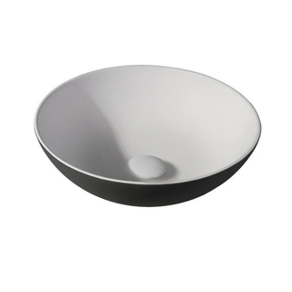 By Goof Waskom - opbouw - 38.5x13.8x38.5cm - Solid surface - Rond - Mat Antraciet