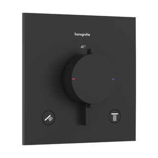 Hansgrohe Ecostat Comfort E - thermostat encastré - 2 fonctions - noir mat