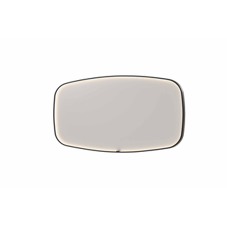 INK SP31 miroir - 160x4x80cm contour en cadre acier incl dir LED - chauffage - changement de couleur - dimmable et interrupteur - métal brossé noir