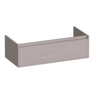 BRAUER Hope wastafelonderkast - 99x30x45.5cm - 1 softclose lade greeploos - 1 sifon uitsparing - Timber Greige