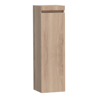 BRAUER Joy badkamerkast - 120x35x35cm - met 1 deur greeploos linksdraaiend lamellen eiken naturel