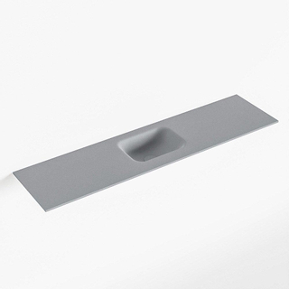 Mondiaz LEX Fontein - 120x30x0.9cm - wasbak midden - zonder kraangaten - voor toiletmeubel - Solid surface - Plata