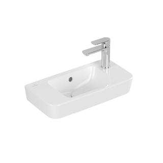 Villeroy & Boch O.novo Lave-main WC 50x14.5x13.5cm avec trop-plein 1 trou de robinet Blanc Alpin