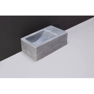 Forzalaqua Venetia Xs Lave-mains 29x16x10cm Rectangulaire Marbre adouci Blanc bleu