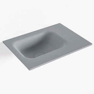 Mondiaz LEX Lave-main - 40x30x0.9cm - lavabo gauche - sans trou de robinet - Solid Surface - pour meuble lave mains - Plata