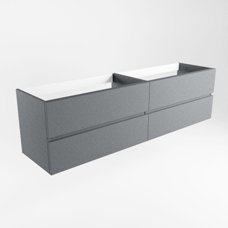 Mondiaz VICA Meuble sous vasque - 180x45x50cm - 4 tiroirs - softclose - 1 découpe gauche - Plata