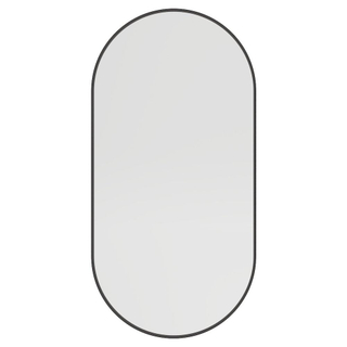 Miroir Haceka Deco - 80x40cm - ovale - noir mat