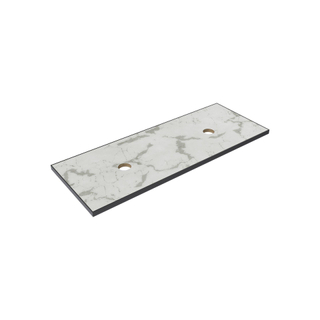 Thebalux Type wastafelblad 120x46cm frame mat zwart Keramiek Marble Carrara