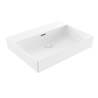 Saniclass Legend Meuble Lavabo - 61x47x13cm - avec trop-plein - 1 vasque - 0 trous de robinet - céramique - blanc brillant