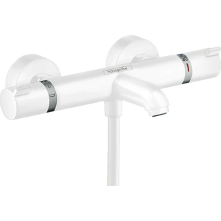 Hansgrohe Ecostat Comfort Mitigeur thermostatique bain avec inverseur avec raccords mat blanc