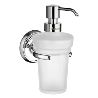 Smedbo Villa Zeepdispenser - 250ml - wandmontage - chroom/mat glas