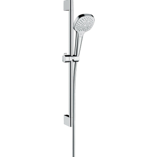 Hansgrohe Croma Select E Multi ensemble barre de douche coulissante avec douchette Croma Select E Multi 65cm avec flexible de douche Isiflex`B 160cm blanc/chrome