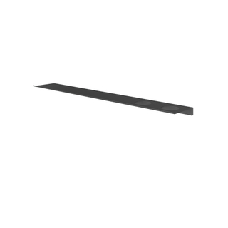 Hotbath &MORE Planchet - 80cm - inclusief bevestigings rails - 2 uitsparingen - voor zeepdispenser of beker - Geborsteld zwart PVD