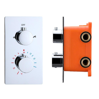 Best design verona thermostat & boîte d'encastrement 2 voies boutons 1/2 ronds
