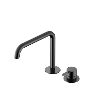 Hotbath Ace Mitigeur lavabo - bec rotatif - 2 trous - PVD - Noir poli