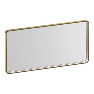 BRAUER Sapphire spiegel 100 rechthoekig afgerond goud frame met directe LED-verlichting met dim- en kleurfunctie en afstandsbediening