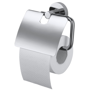 Haceka Kosmos Toiletrolhouder - met klep - chroom