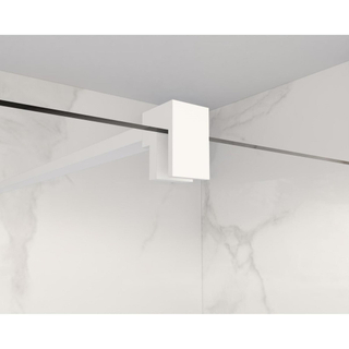 FugaFlow Eccelente Vetro inloopdouche badkamer verlengde stabilisatiestang 200cm los incl.bevestigingsmaterialen - mat wit