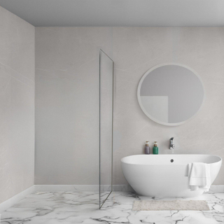 Aqua Vista Lokla paroi latérale - 80x200cm - incl. kit de montage - pour cabine de douche - inox brossé