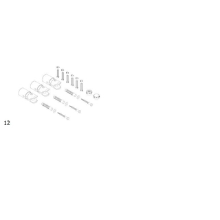 PliegerTuberadiator bevestiging set type d12chroom