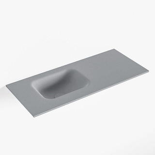 Mondiaz LEX Lave-main - 70x30x0.9cm - lavabo gauche - sans trou de robinet - Solid Surface - pour meuble lave mains - Plata
