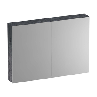 BRAUER Plain spiegelkast 100x70x15cm met 2 links- en rechtsdraaiende spiegeldeuren MFC Metal