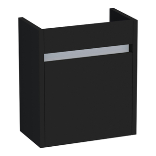 Saniclass Future Fonteinonderkast - 40x45x22cm - 1 linksdraaiende deur - greep - MDF - mat zwart