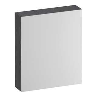 BRAUER Impress Deluxe spiegelkast - 60x70x15cm - interne en externe verlichting - 1 linksdraaiende dubbelzijdige spiegeldeur Timber Grey