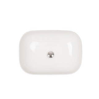 Crosswater Real Vasque à poser - rectangulaire - 49x40x14.5cm - sans trop-plein - porcelaine blanche