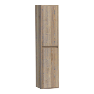 BRAUER Nexxt 160 Badkamerkast - 160x35x35cm - 2 links/rechtsdraaiende deuren - hout - Vintage oak