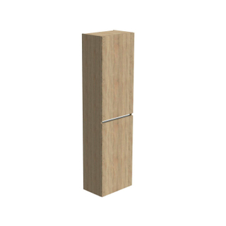 Thebalux hoge kast 165x45x29 2x dichte deur 1x greeplijst aluminium links draaiend t.b.v. Type 1/3/5/9