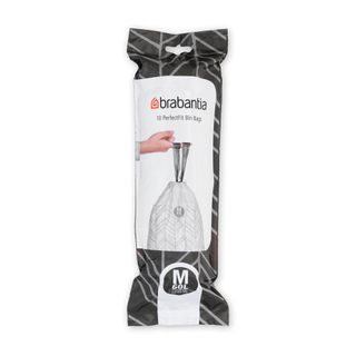 Brabantia PerfectFit Sacs poubelle - fermeture à cordon - code M - 60L - 10 pièces