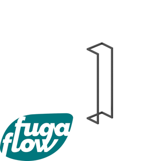 FugaFlow Efficiente Acces Rayon porte-serviettes 95x25x20cm noir mat