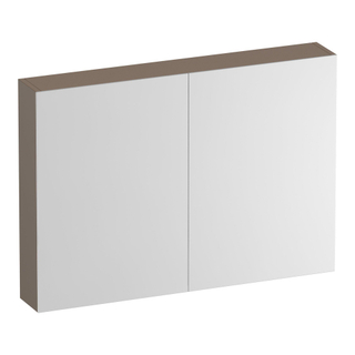 BRAUER Impress spiegelkast - 100x70x15cm - zonder verlichting - 2 dubbelzijdige spiegeldeuren - mat mokka