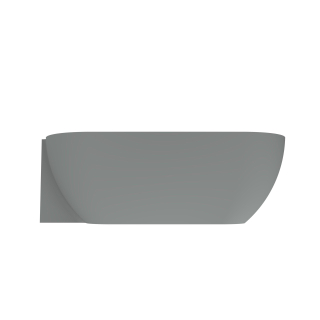 Arcqua Havana Baignoire demi-îlot - 170x80cm - gauche - gris mat