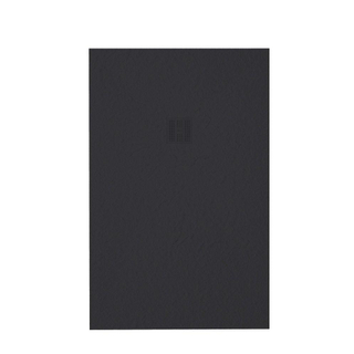 ZEZA Grade Receveur de douche- 90x100cm - antidérapant - antibactérien - marbre minéral - rectangle - noir mat