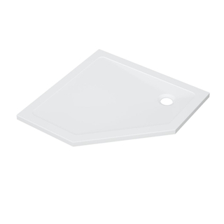 FugaFlow Efficiente Anta Douchebak - 90x90x4cm - vijfhoek - acryl - glans wit