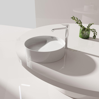 Creavit Ruby waskom - 40x40x11 - rond - opbouw - keramiek - wit glans