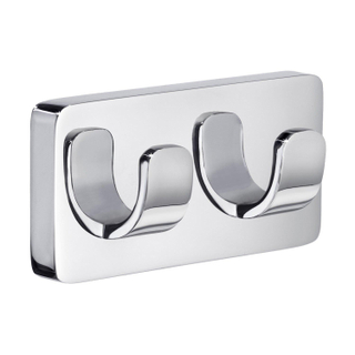 Smedbo Ice Handdoekhaak - 9x5cm - dubbel - chroom