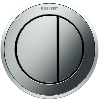 Geberit Type10 bedieningplaat met frontbediening voor toilet 9.4x9.4cm glans chroom