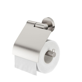 Tiger Boston Toiletrolhouder - met klep - geborsteld RVS