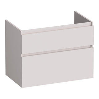 BRAUER Delight meuble sous lavabo - 80x46x60cm - 2 tiroirs softclose - sans poignée - 1 découpe pour le siphon - mat sable