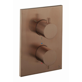 Crosswater MPRO Crossbox Douchekraan Inbouw - thermostatisch - 3 functies - brons geborsteld