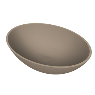 Arcqua Prince vasque à poser - ovale - 49x34cm - mat truffe
