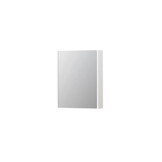 INK SPK2 Spiegelkast - 60x14x74cm - 1 deur - dubbelzijdige Spiegel - schakelaar en stopcontact - MDF lak wit hoogglans