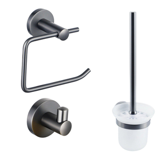 FugaFlow Eccelente Sobrado ensemble de toilette 3 pièces gunmetal