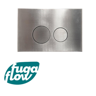 FugaFlow Eccelente Press Bedieningsplaat - bedieningspaneel voor Geberit UP320 inbouwreservoir - dualflush - ronde knoppen - metaal RVS - Black Friday -