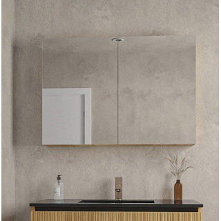 Saniclass Holz Base Armoire miroir - 100x70cm - chêne