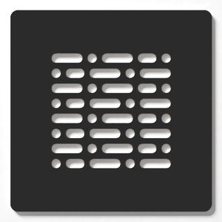 ZEZA Grade bonde de receveur de douche - 13x13cm - Noir