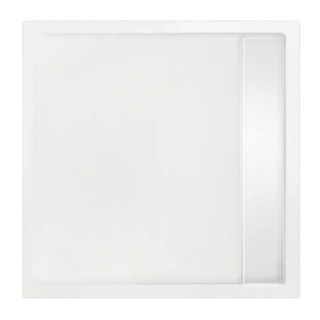 Xenz easy-tray sol de douche 80x80x5cm rectangle acrylique blanc